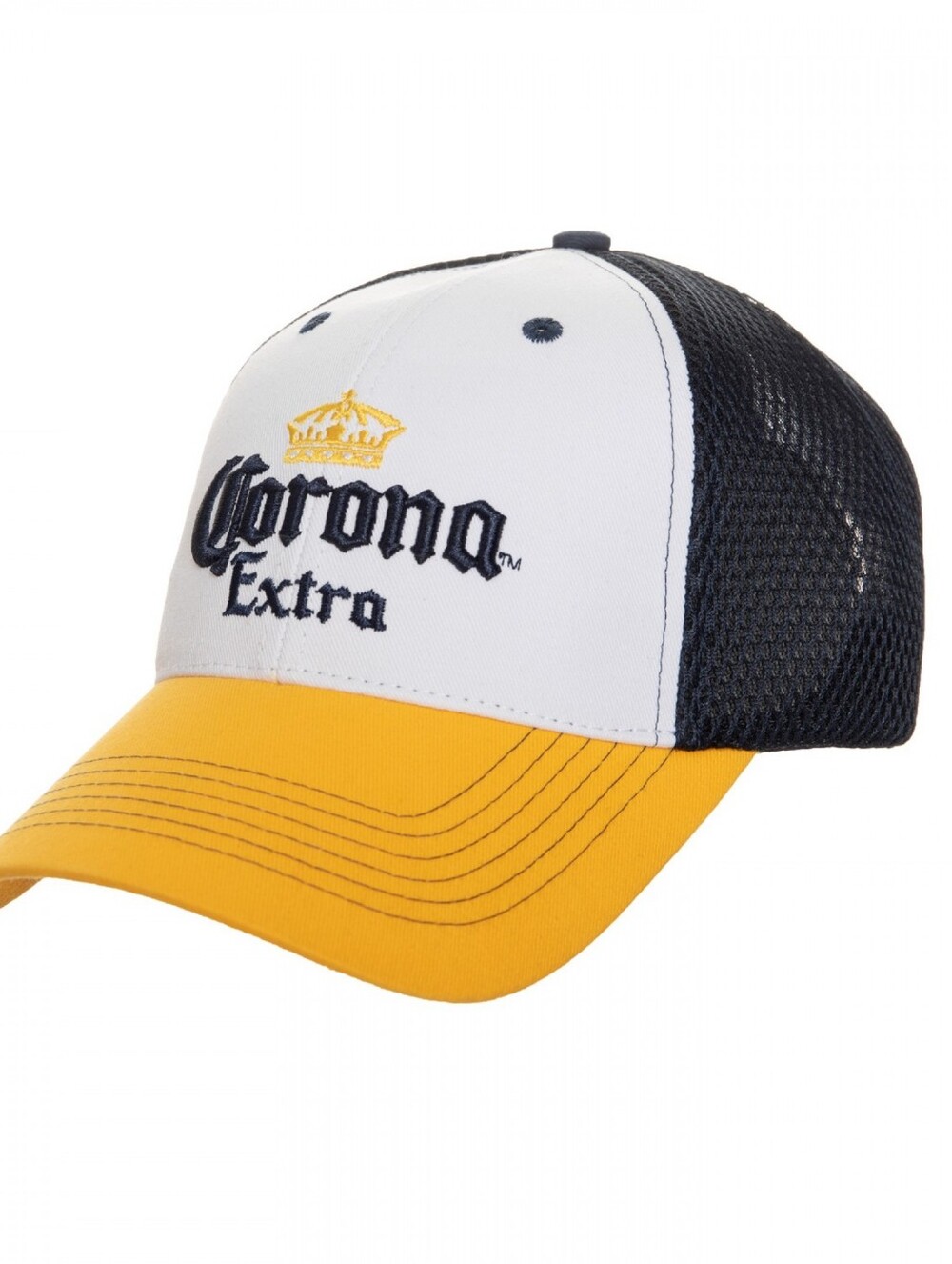 Corona Extra Cap in White, Black & Yellow